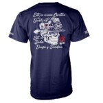 CAMISETA CALAVERA POKER AZUL (CAMISETAS)